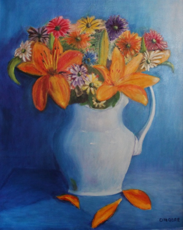 Symphony of Spring Blooms in a Pitcher