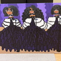 Three Purple Ladies Singing Jazz