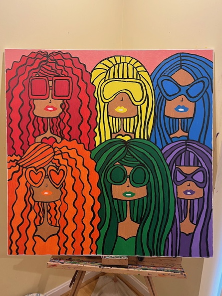 Ladies In Sunglasses
Size: 36 x 36 inch canvas
Paint: Acrylic
Ladies In Sunglasses.jpg