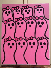 Girly Ghosts Wearing Bows