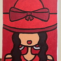 Lady In Rebellious Red Hat