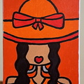 Lady In Outstanding Orange Hat