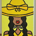 Lady In Youthful Yellow Hat