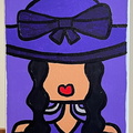 Lady In Prepossessing Purple Hat
