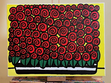 Vase Of Romantic Roses