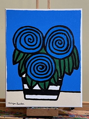 Three Blue Roses