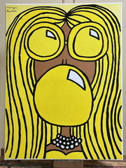 Yellow Bubblegum Girl