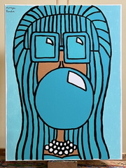 Turquoise Bubblegum Girl