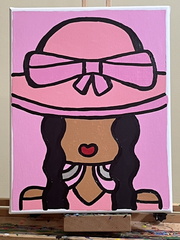 Lady In Pretty Pink Hat